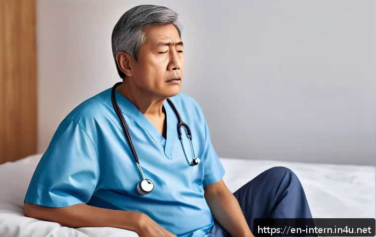 간경화 초기 증상 - A detailed medical illustration of a middle-aged adult experiencing unexplained fatigue, depicted wi...